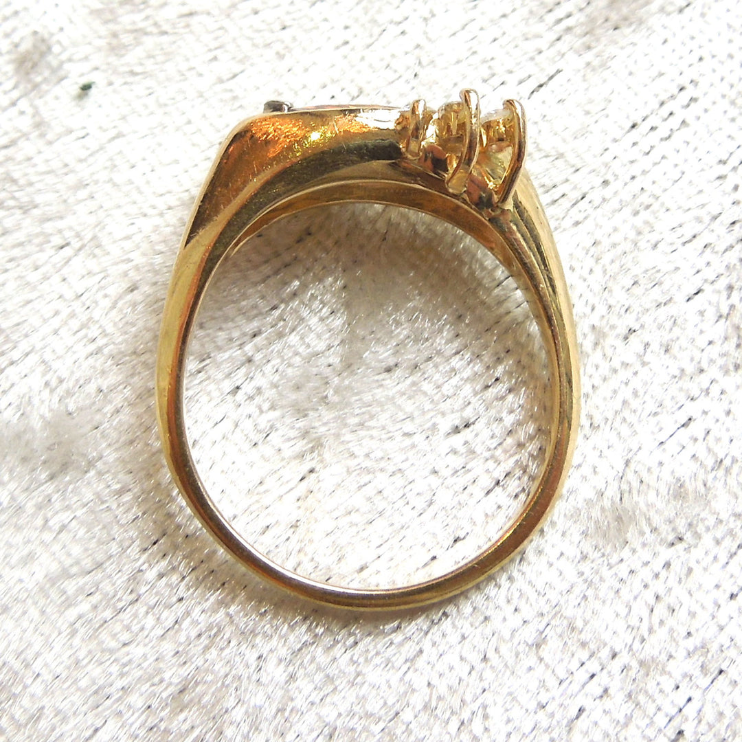 Mid-Century  Fancy Color Marquis Diamond  Ring