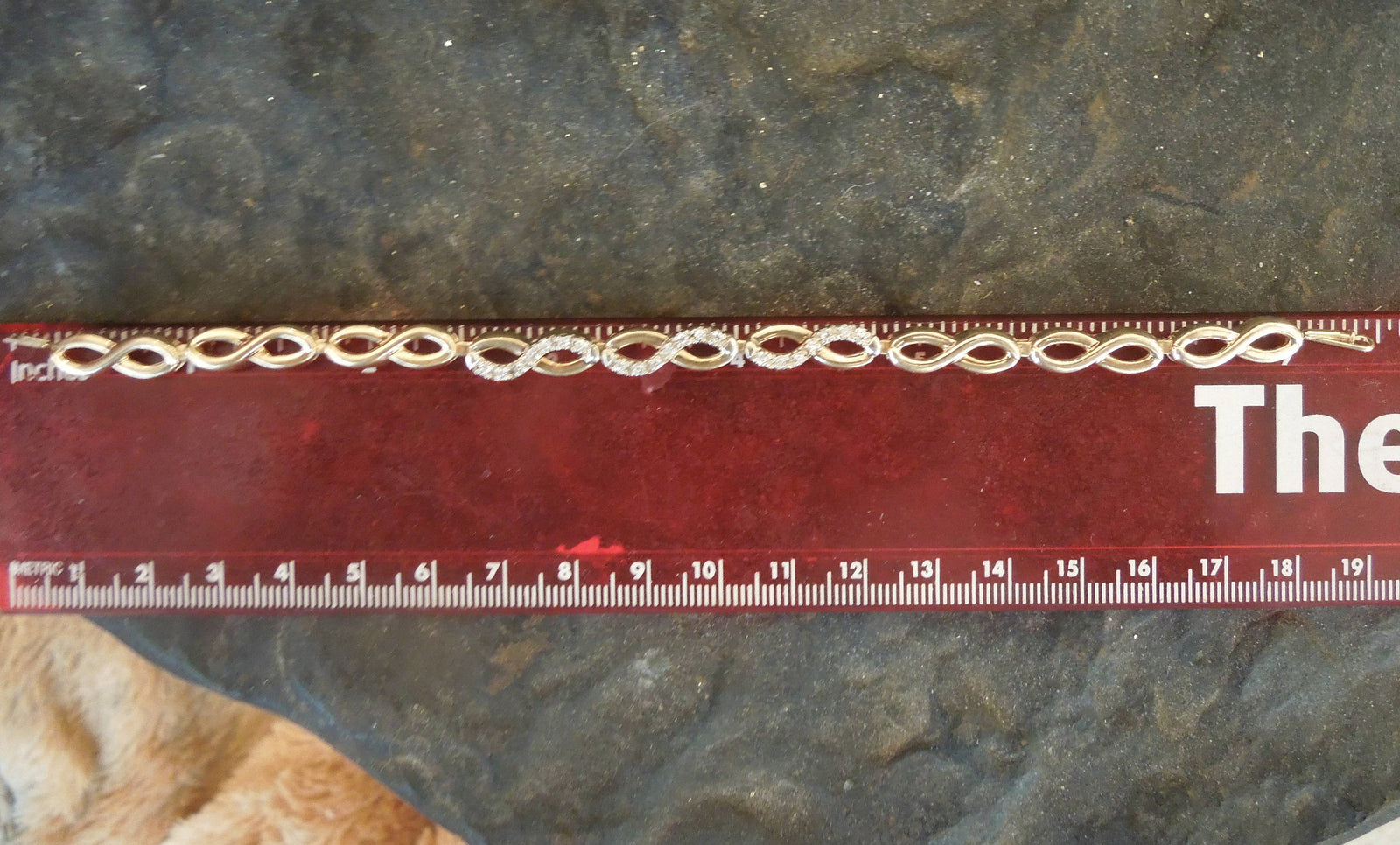 14K Yellow Gold and Diamond Swirl Link Bracelet