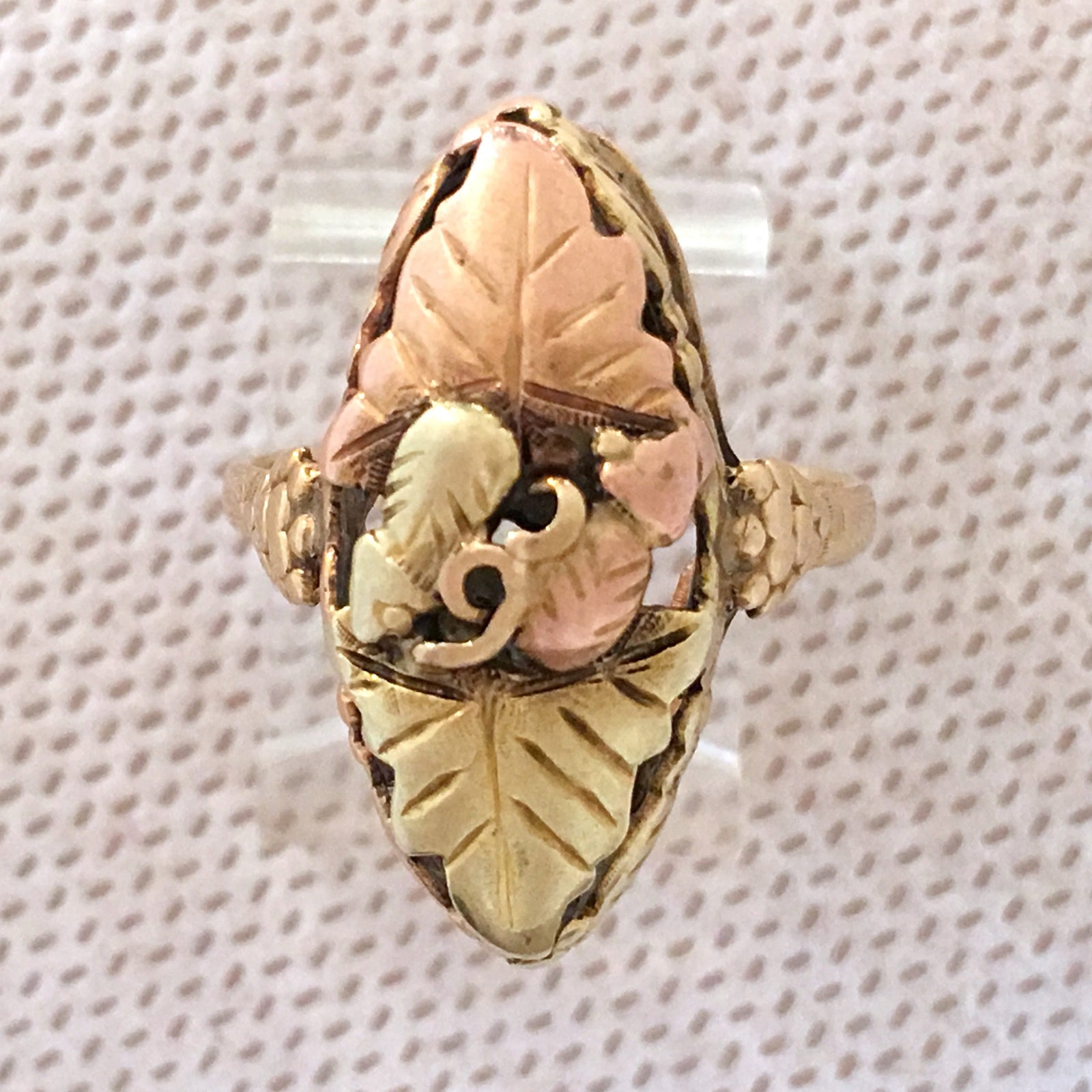 10-12K Black Hills Gold Marquise Shaped Ring