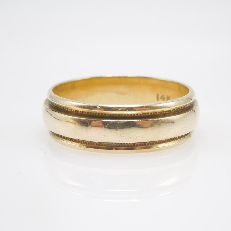 Vintage 14K Yellow Gold Gents Wedding Band (ca. 1955)