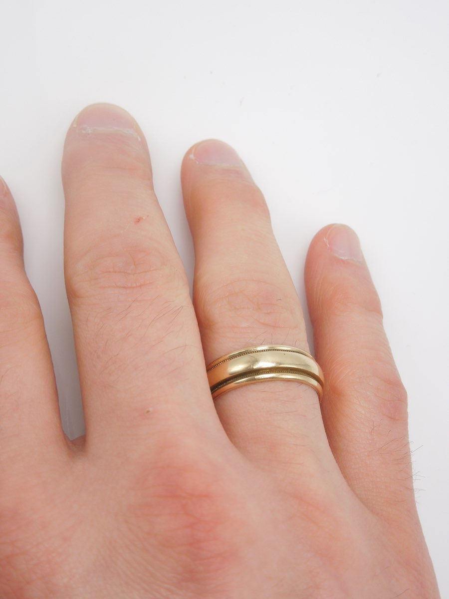 Vintage 14K Yellow Gold Gents Wedding Band (ca. 1955)