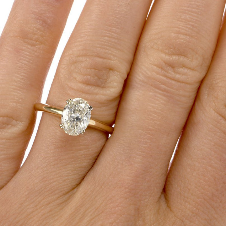1.49ct Oval Diamond Solitaire in 14K Yellow Gold
