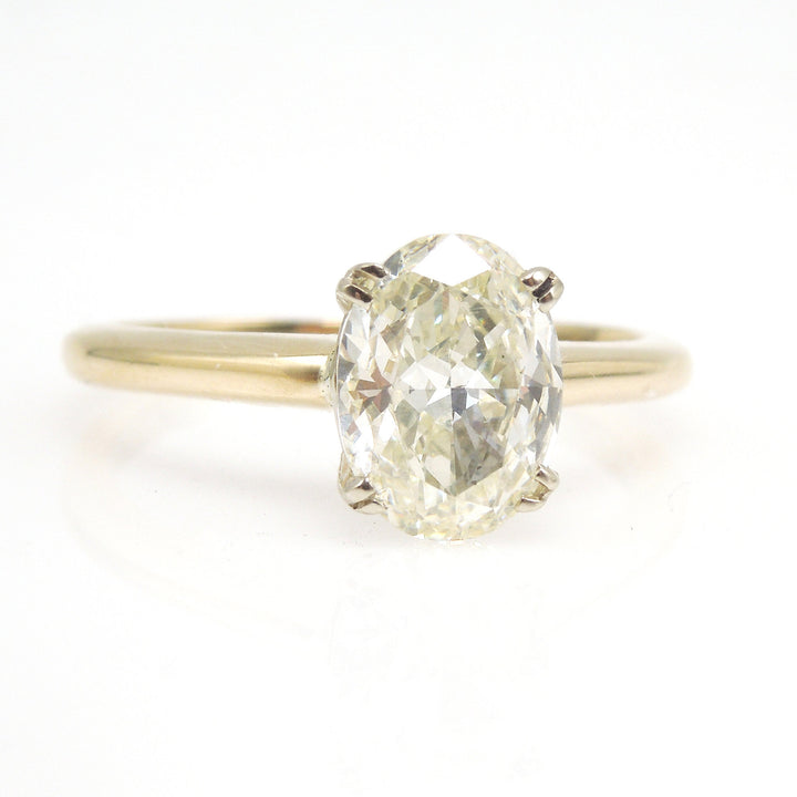 1.49ct Oval Diamond Solitaire in 14K Yellow Gold
