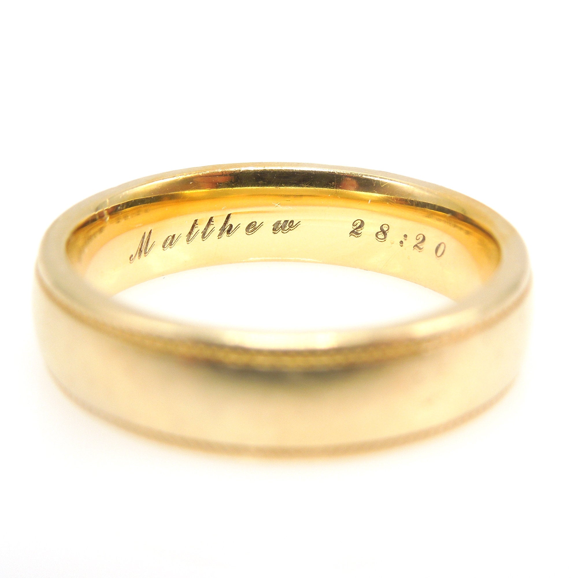5mm Wide 18K Yellow Gold Comfort Fit Wedding Band