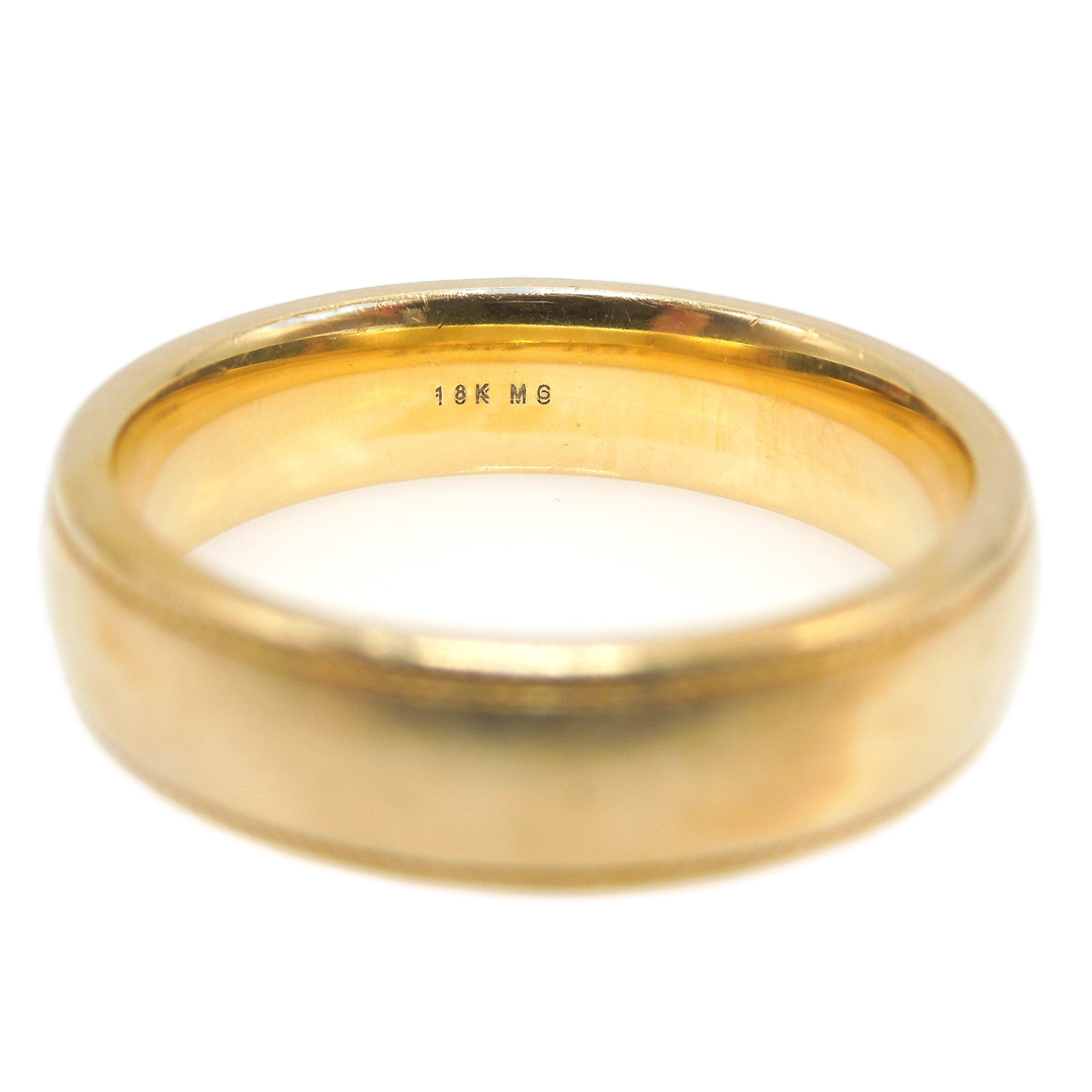 Estate 5mm 18K Yellow Gold Comfort Fit Wedding Band