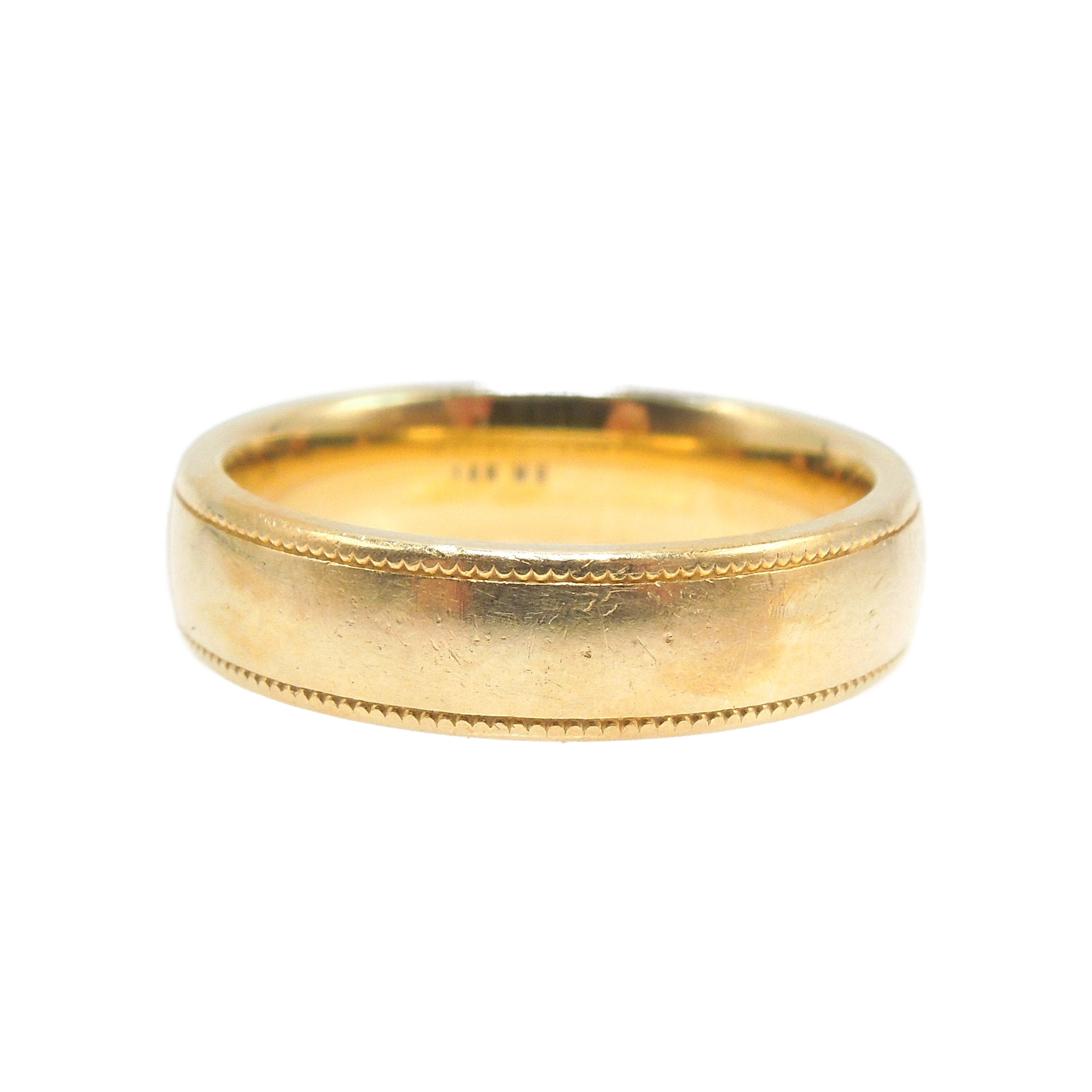 Estate 5mm 18K Yellow Gold Comfort Fit Wedding Band
