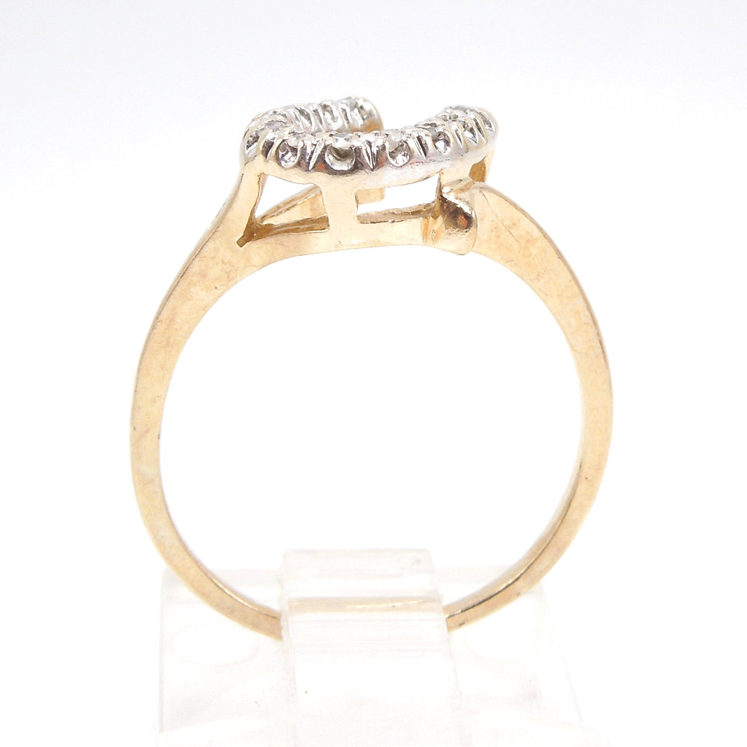 Yellow Gold and Diamond Horseshoe Ring