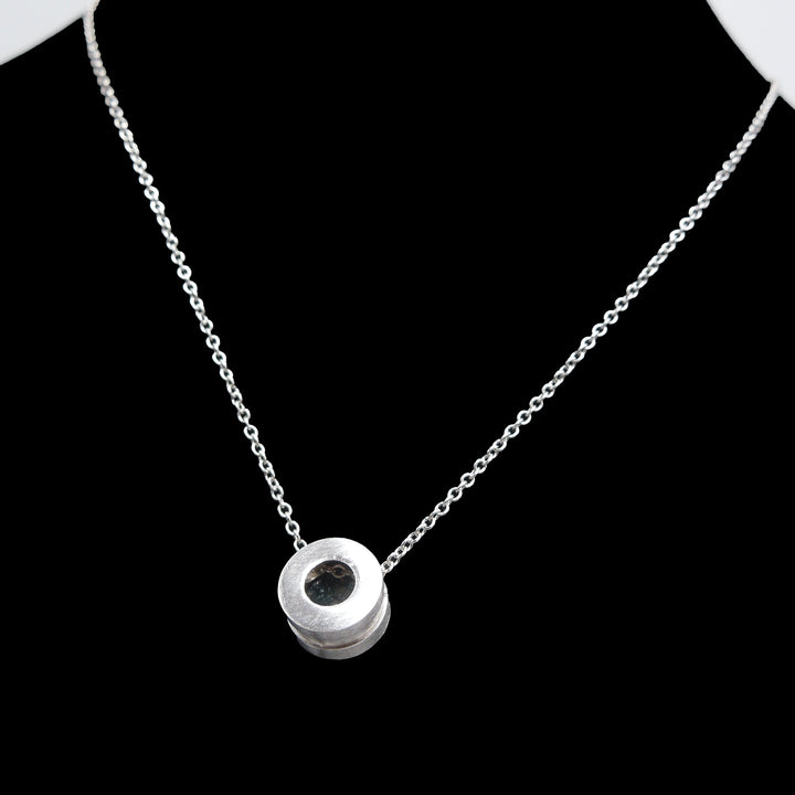 14K White Gold and Rose Cut Bluish Black Salt and Pepper Diamond Necklace
