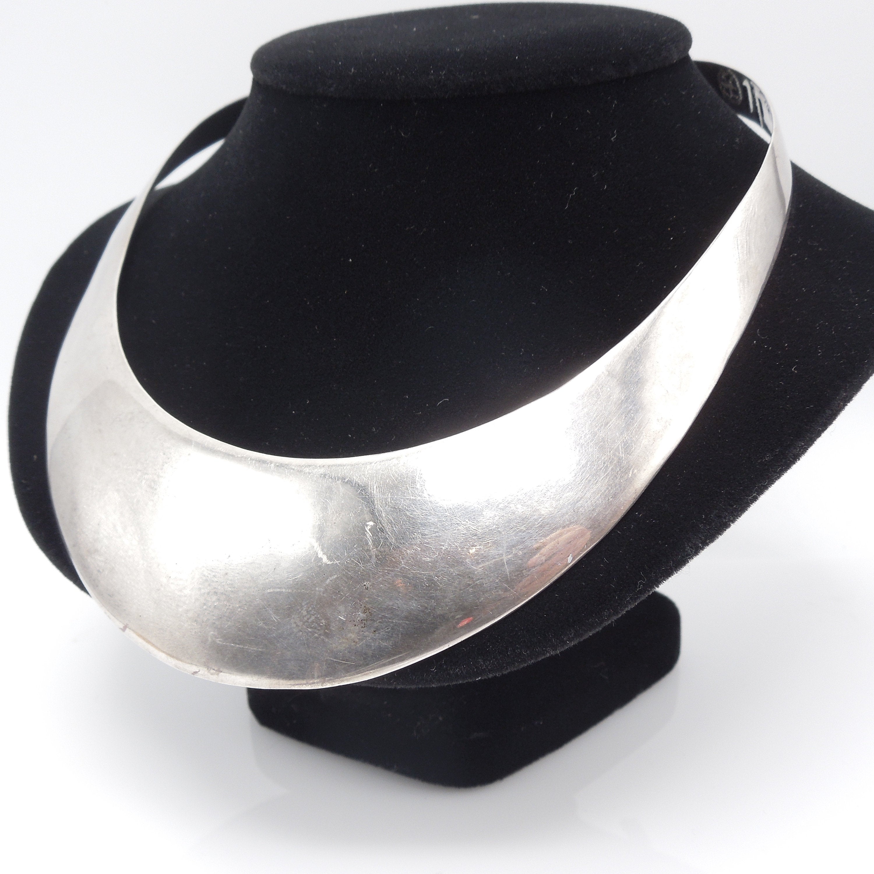 Los Ballesteros Sterling Silver Collar Necklace from Taxco, Mexico