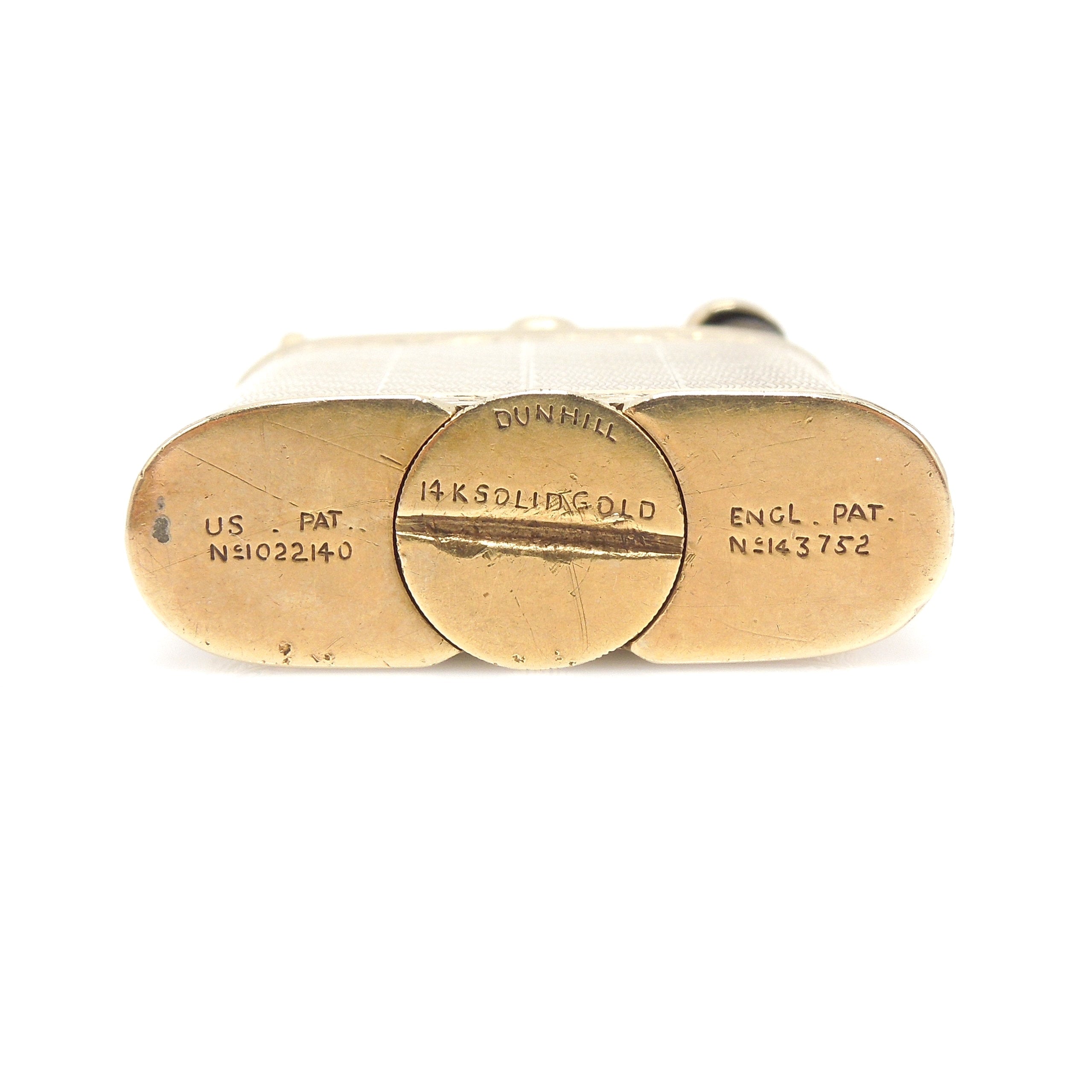 Antique Art Deco Solid 14K Yellow Gold Dunhill Cigarette Lighter