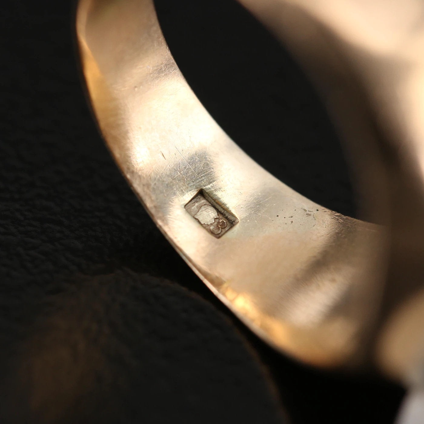 Large Bicolor Hexagonal Gents Ring in Platinum and Yellow Gold with Flush Set Half Carat Diamond
