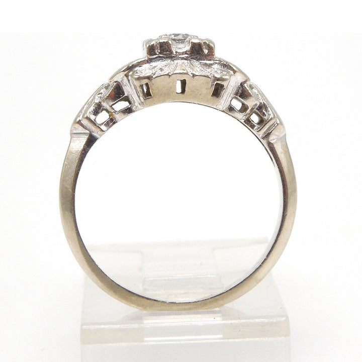 0.15ct Diamond and White Gold Engagement Ring from the 1920s