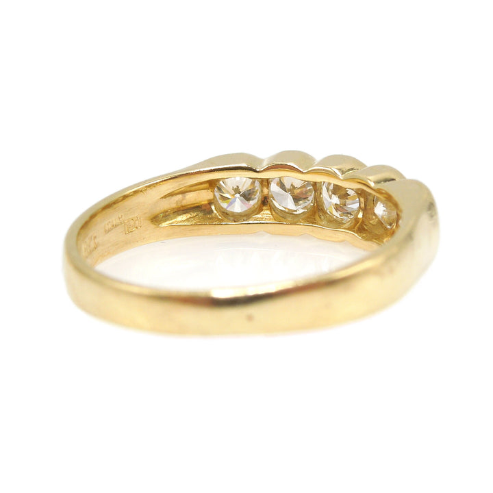 Vintage Five Diamond Band in 18K Yellow Gold