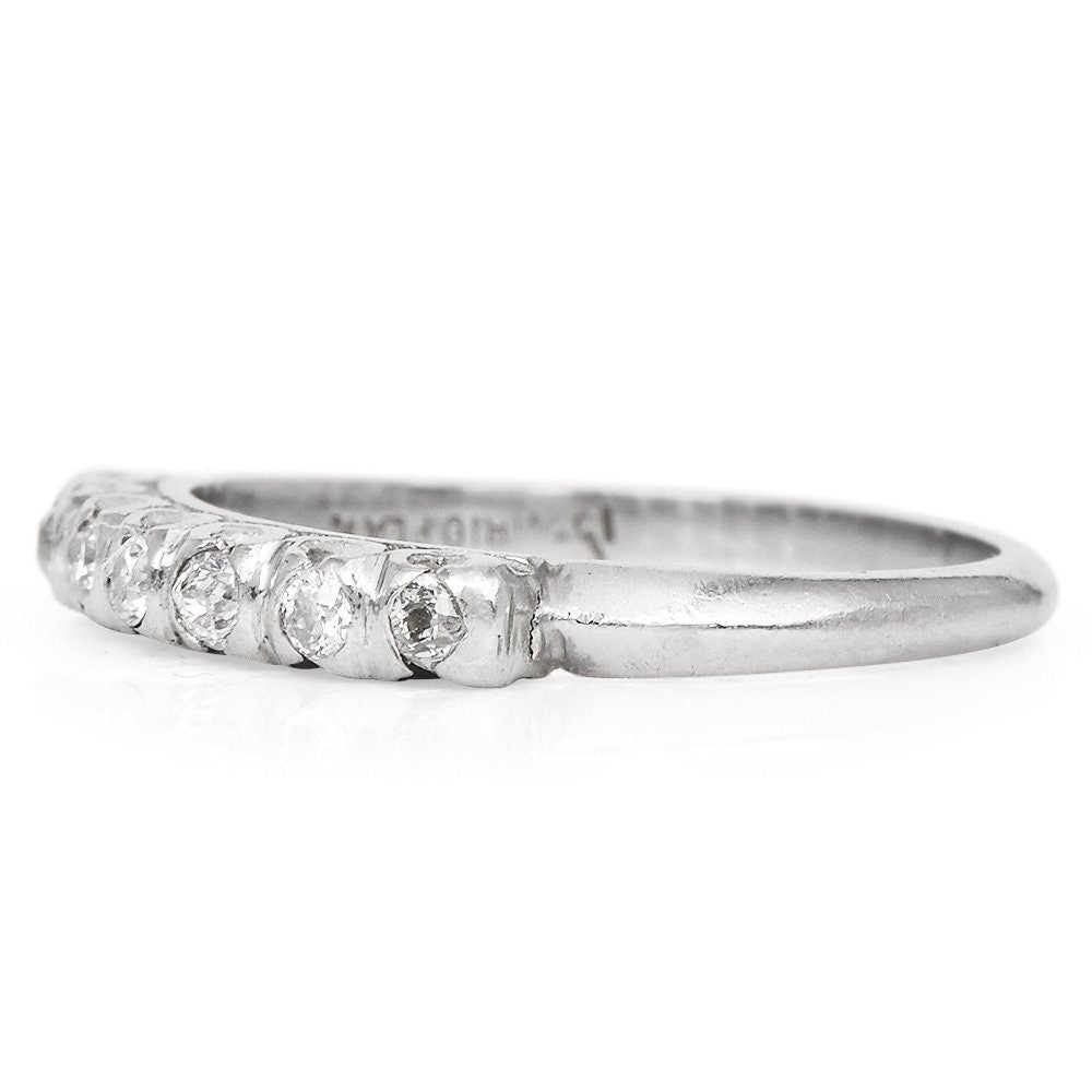 Seven Diamond Wedding Band in Platinum with 0.30ct
