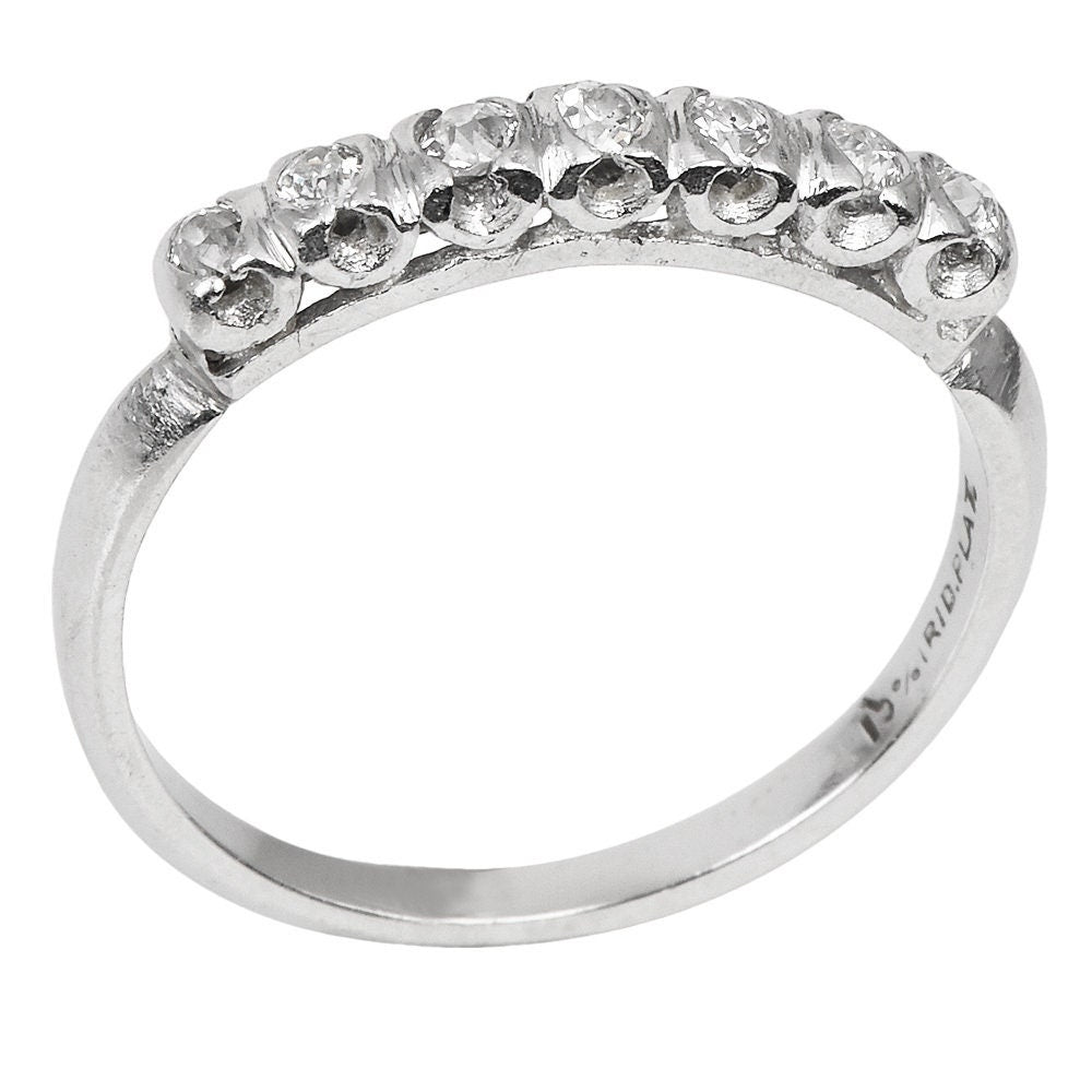 Seven Diamond Wedding Band in Platinum with 0.30ct