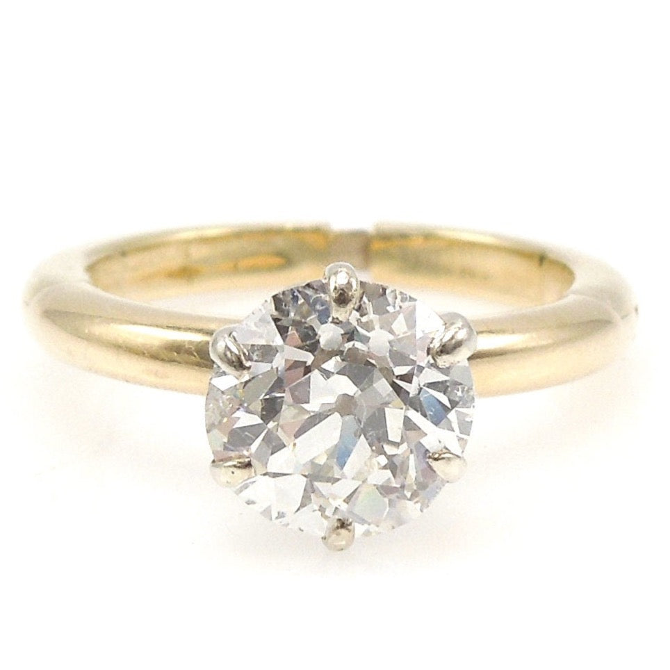1.75ct Old European Cut Diamond Solitaire in 14K Yellow Gold