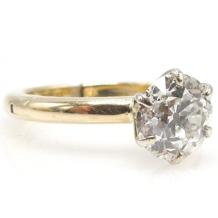 1.75ct Old European Cut Diamond Solitaire in 14K Yellow Gold