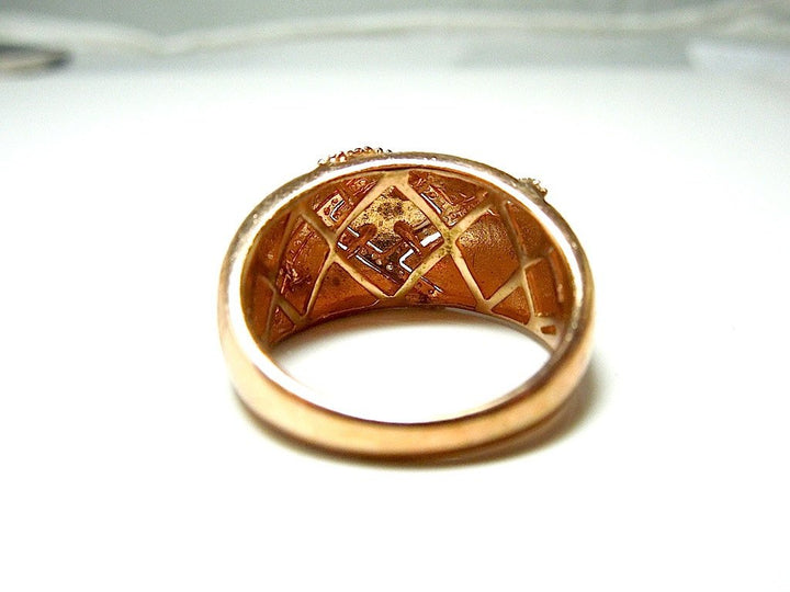 Vintage Rose Gold Vermeil - Diamond - Right Hand Ring
