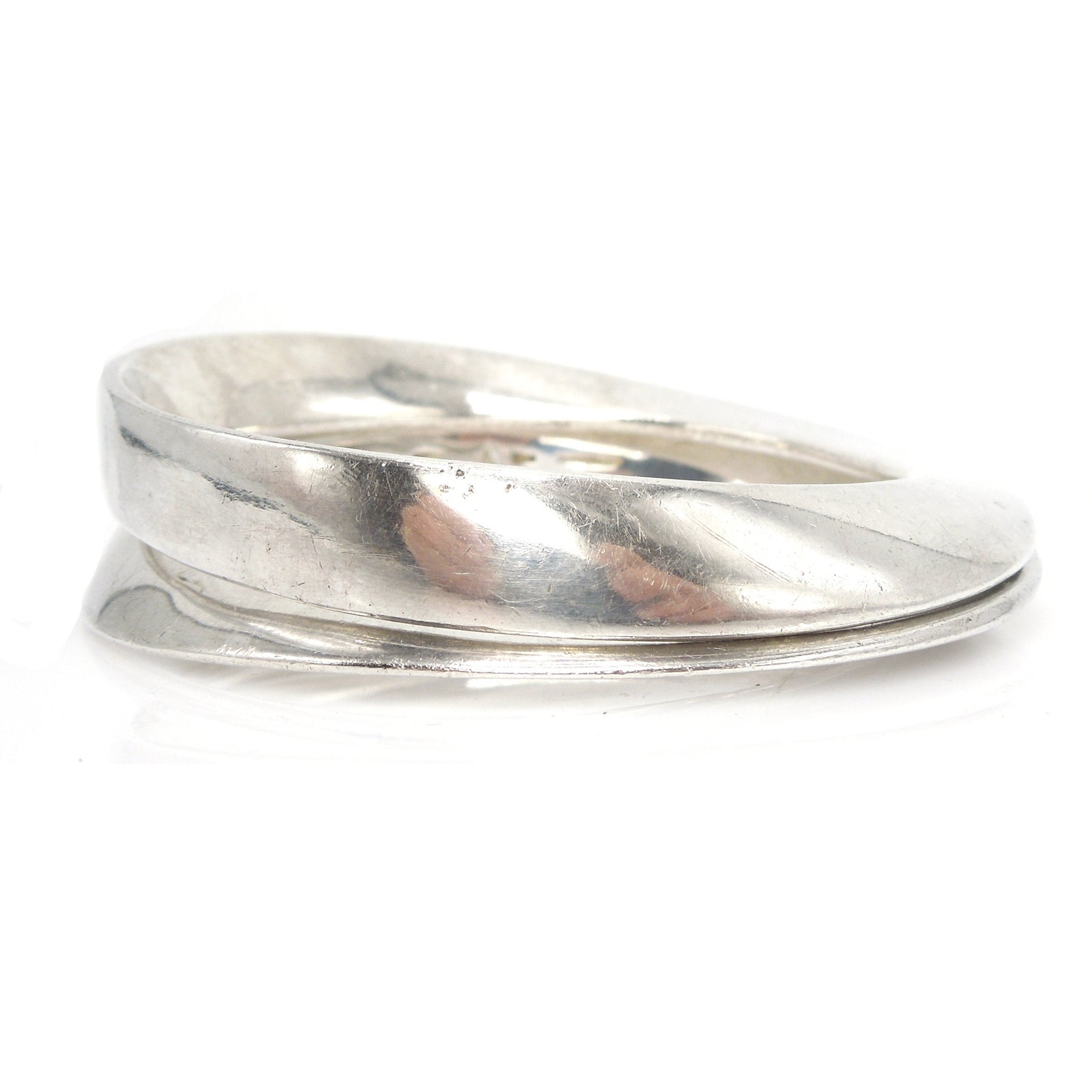 Vintage TANE 1942 Mexican Sterling Silver Twisted Bangles