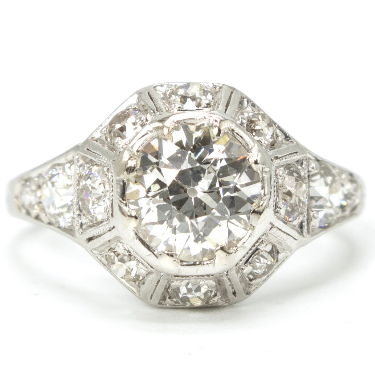 Antique art clearance deco diamond rings