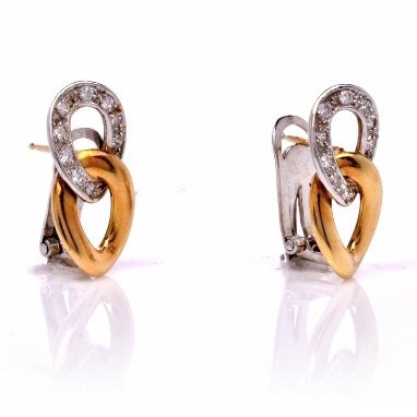 Chimento Italian 18K Gold and Diamond Earrings
