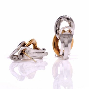 Chimento Italian 18K Gold and Diamond Earrings