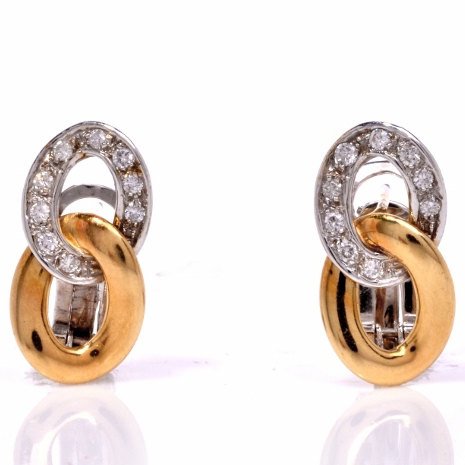 Chimento Italian 18K Gold and Diamond Earrings