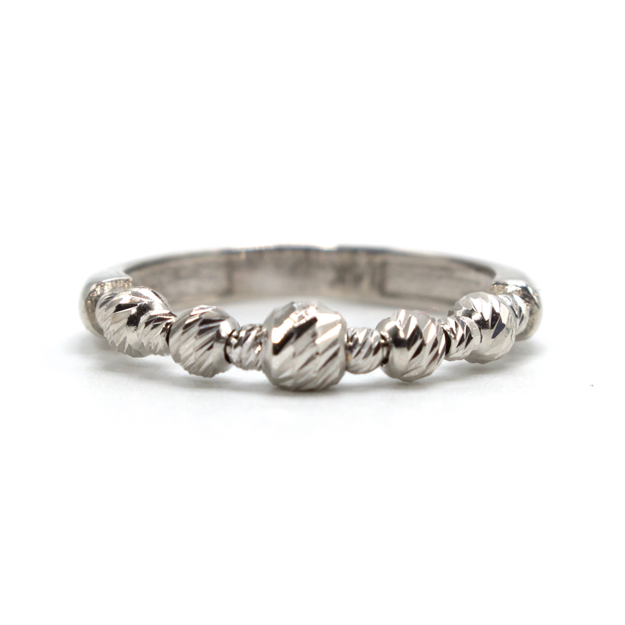 Diamond Cut Turkish Spinning Ball Rings in Rose Gold, Yellow Gold, and White Gold