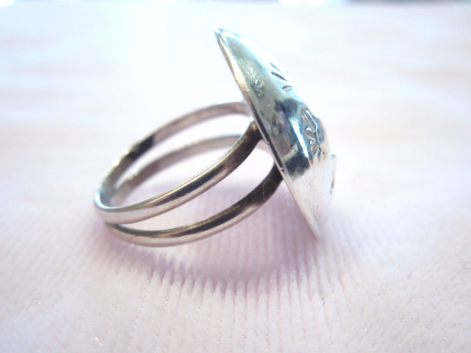 Sterling Silver Navajo Coral Ring