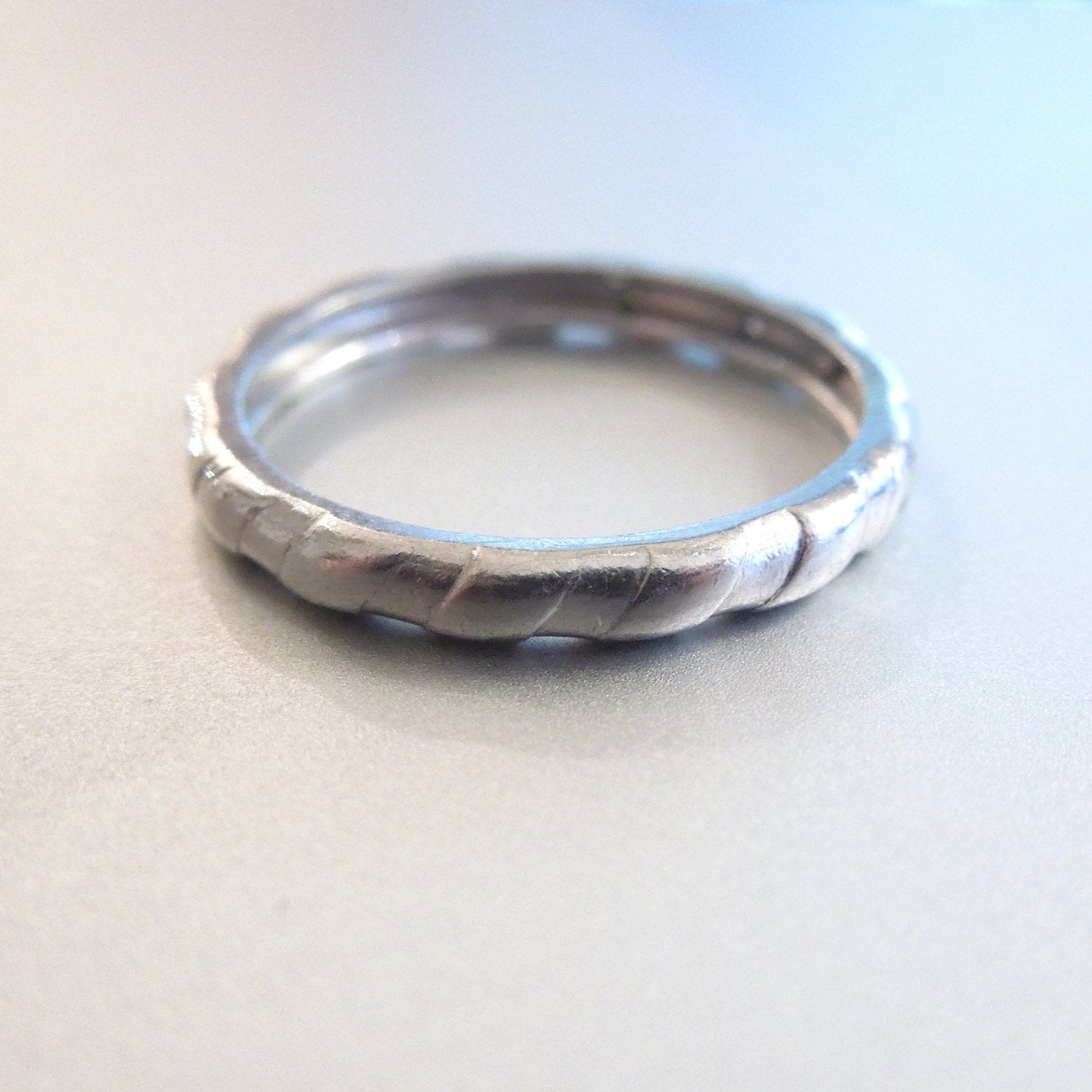 Vintage Platinum and Gypsy Set Diamond Band
