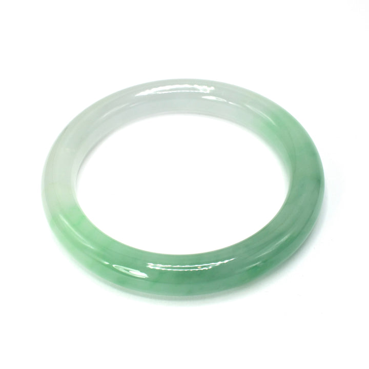 Small Sized Jadeite Jade Hololith Bangle Bracelet