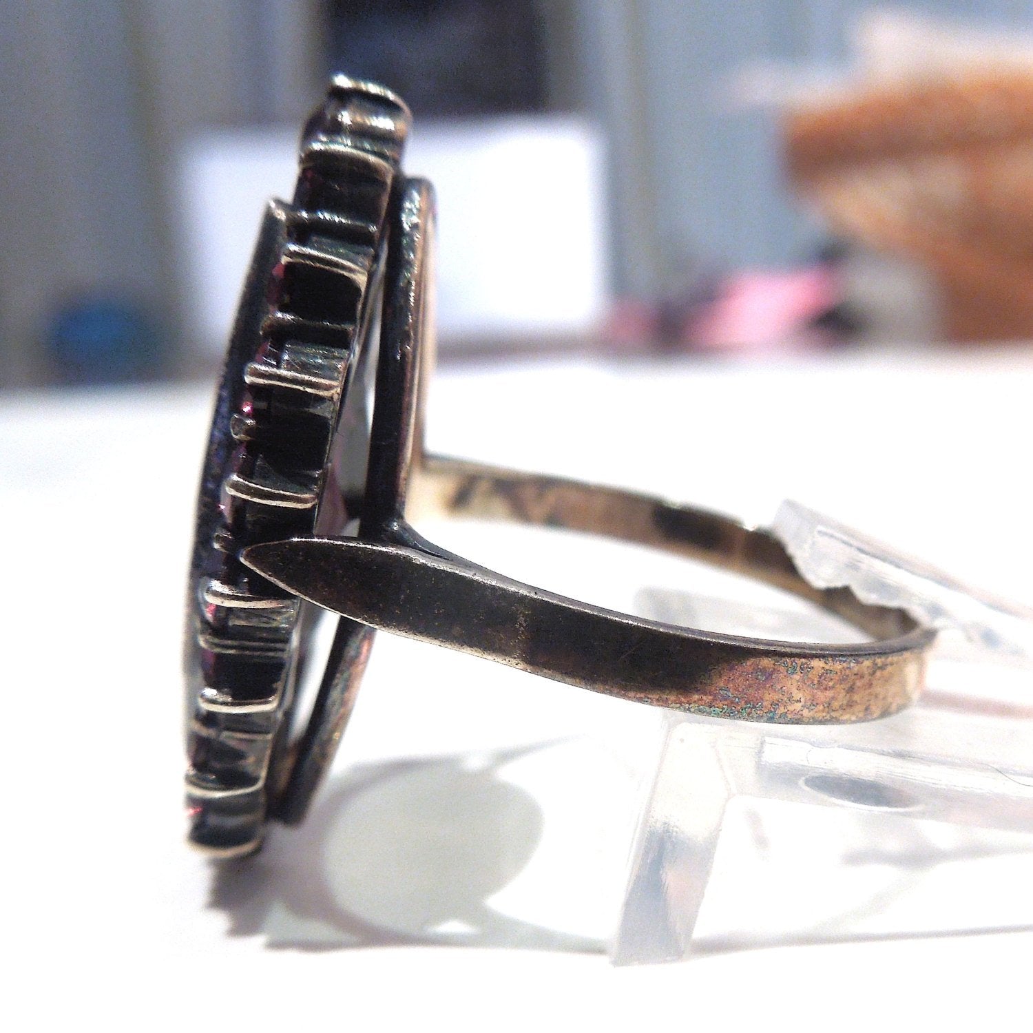 Marquis Cut Garnet in Vermeil Sterling Silver