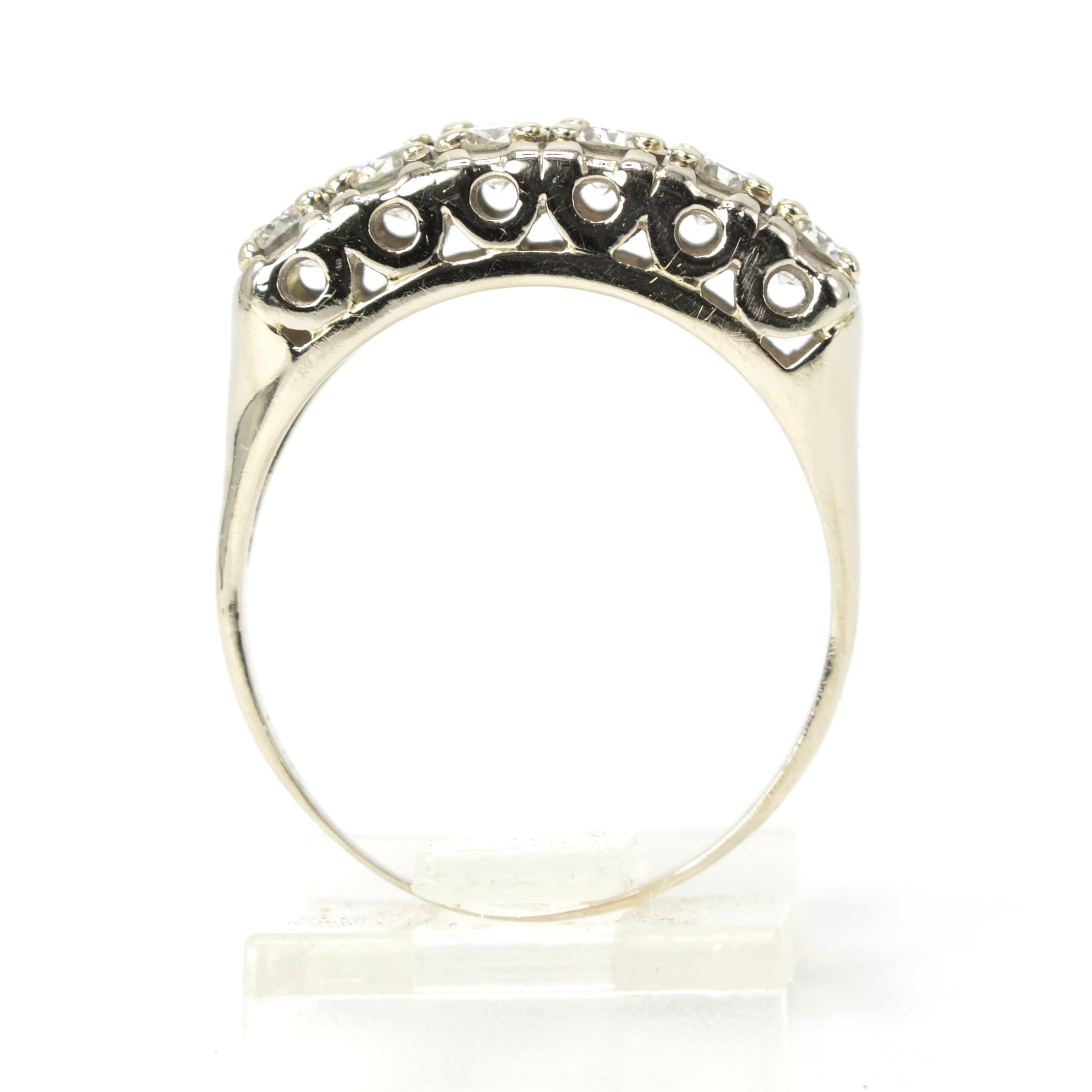 1.20ct Six Diamond Wide Band in 14K White Gold
