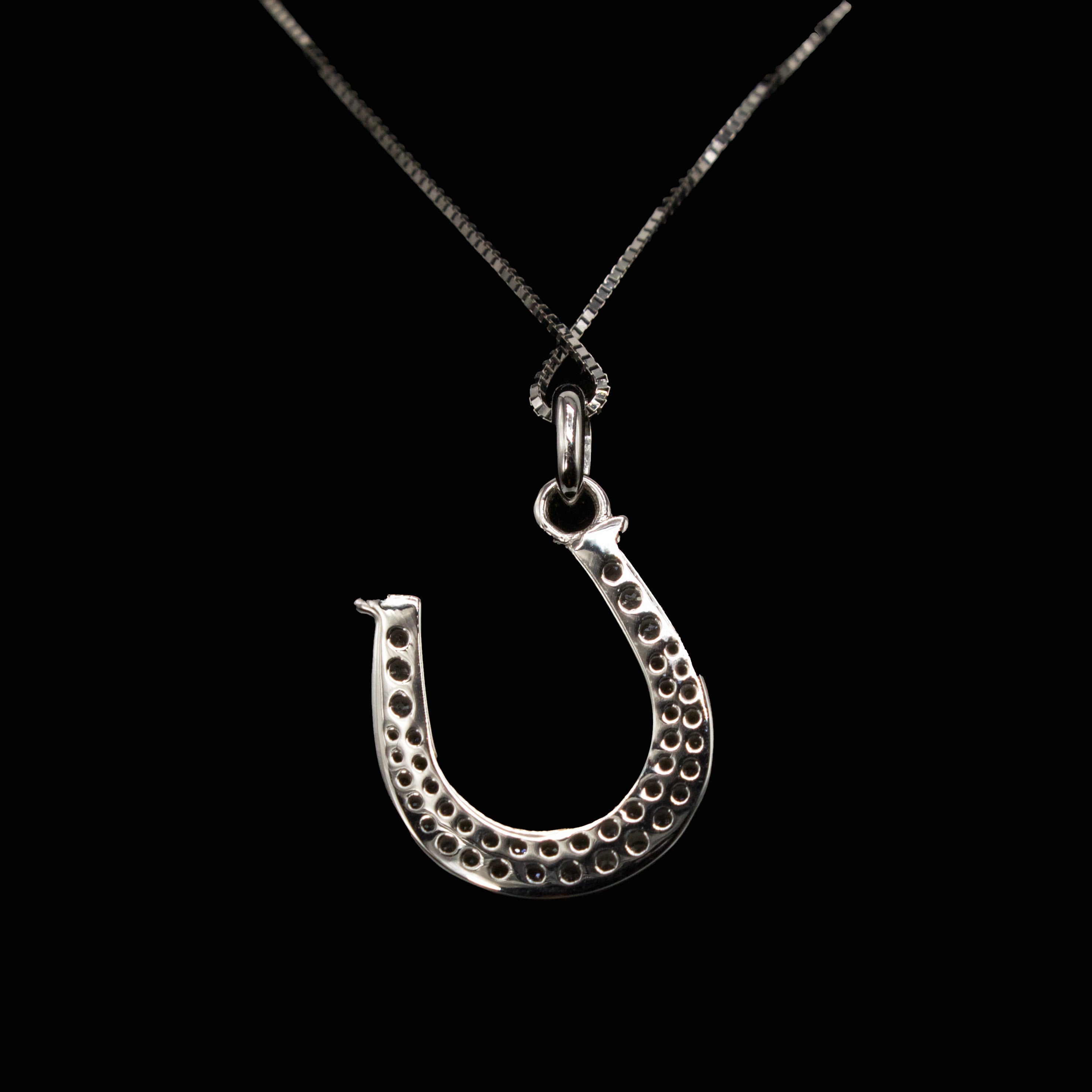 White Gold and Diamond Horseshoe Pendant Necklace – A.J. Martin White Gold and Diamond Horseshoe Pendant Necklace – A.J. Martin