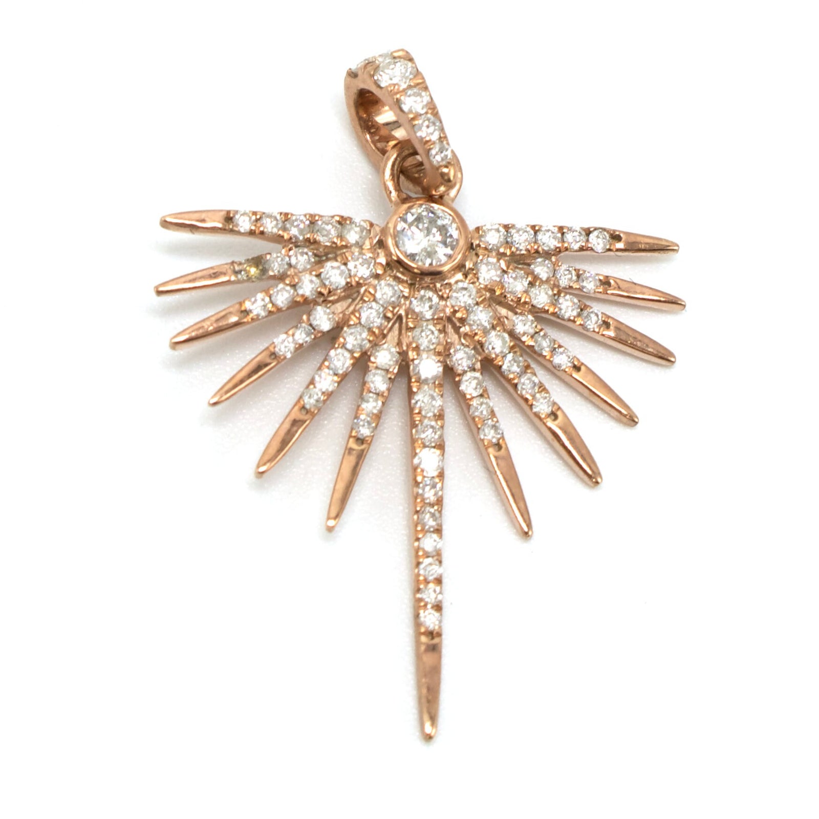 Rose Gold and Diamond Phoenix/Sunburst Pendant