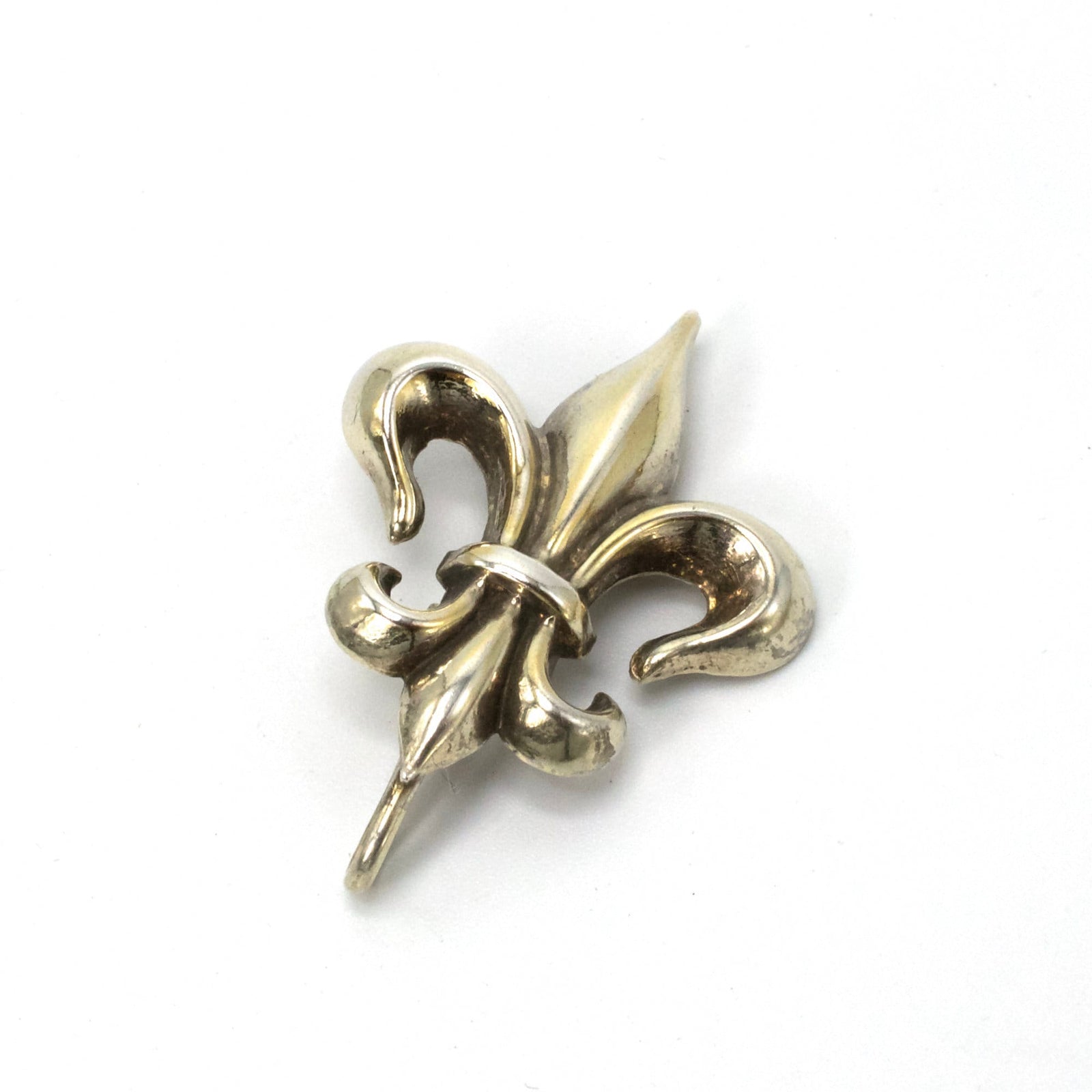 Vintage Sterling Silver Fleur-de-Lis Pendant Brooch