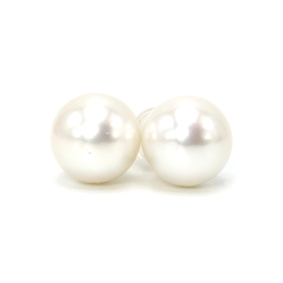 8mm, 8.5mm, and 9mm White Akoya Pearl Stud Earrings