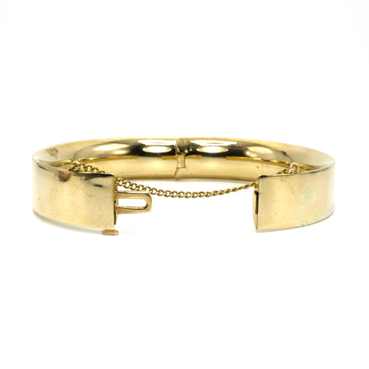 Vintage B.A. Ballou & Co. 14K Gold Hinged Bangle