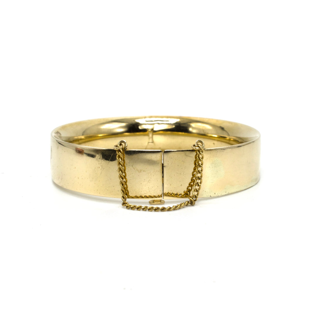 Vintage B.A. Ballou & Co. 14K Gold Hinged Bangle