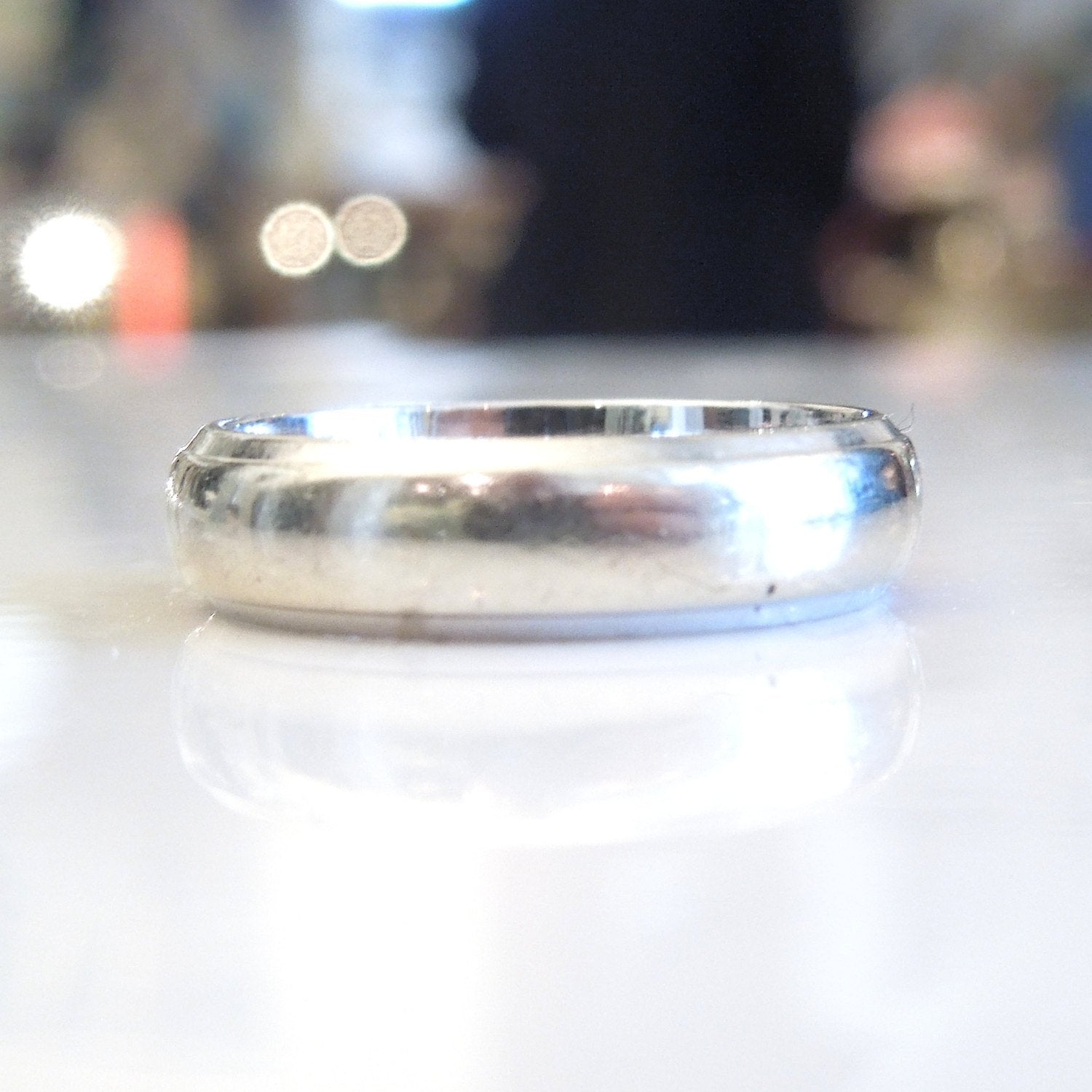 Handmade Bicolor 18K Gold 5mm Wedding Band