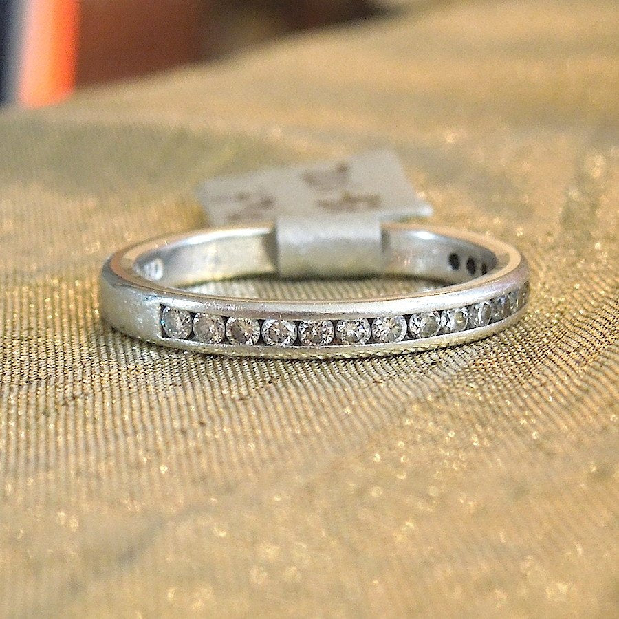 Simple Platinum and Diamond Band