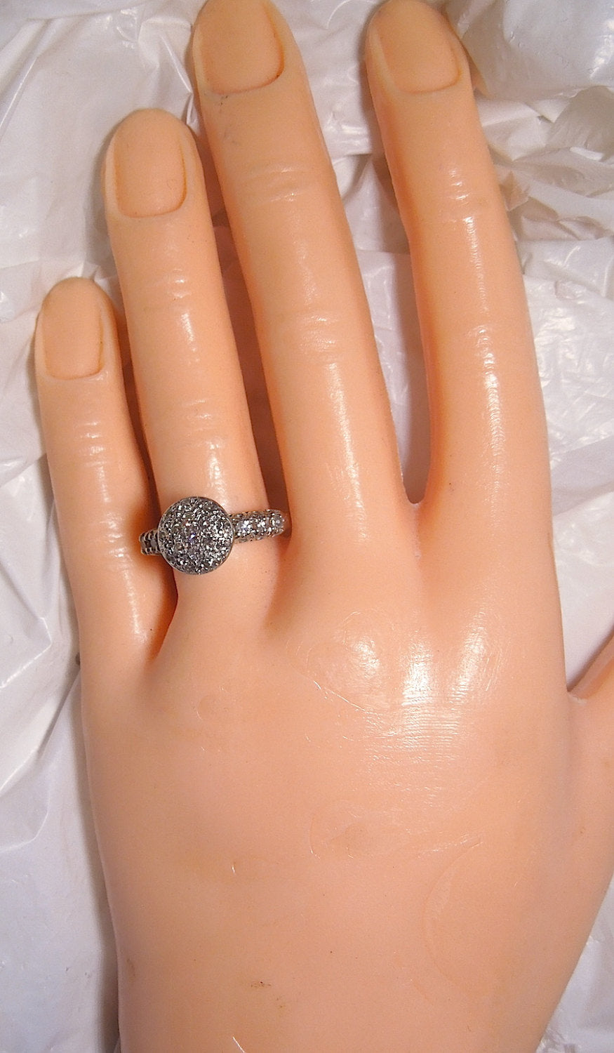 Vintage Round Diamond Cluster Ring from the 1940s