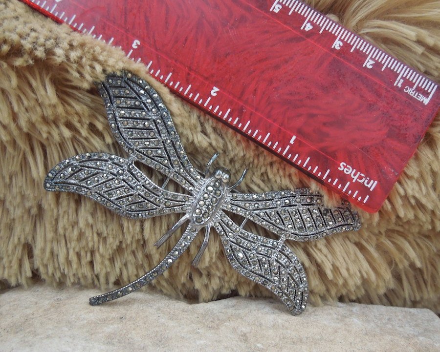 Marcasite Dragonfly Brooch