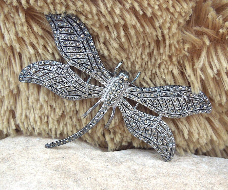 Marcasite Dragonfly Brooch