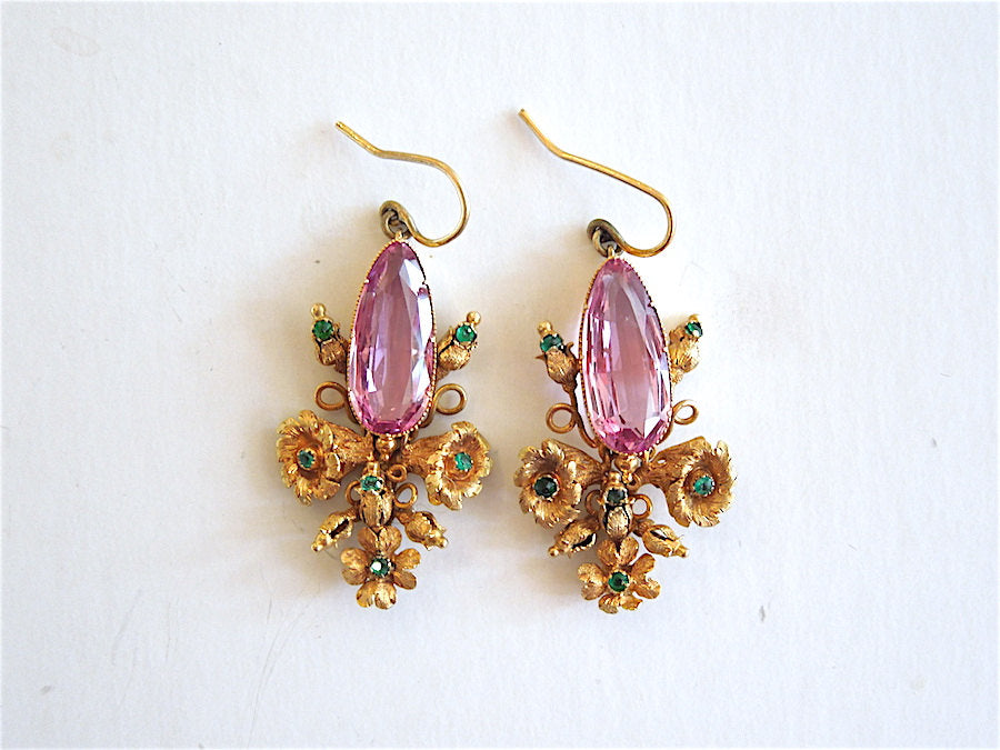 Fine Antique Georgian (c. 18th century) Drop Earrings in 18K