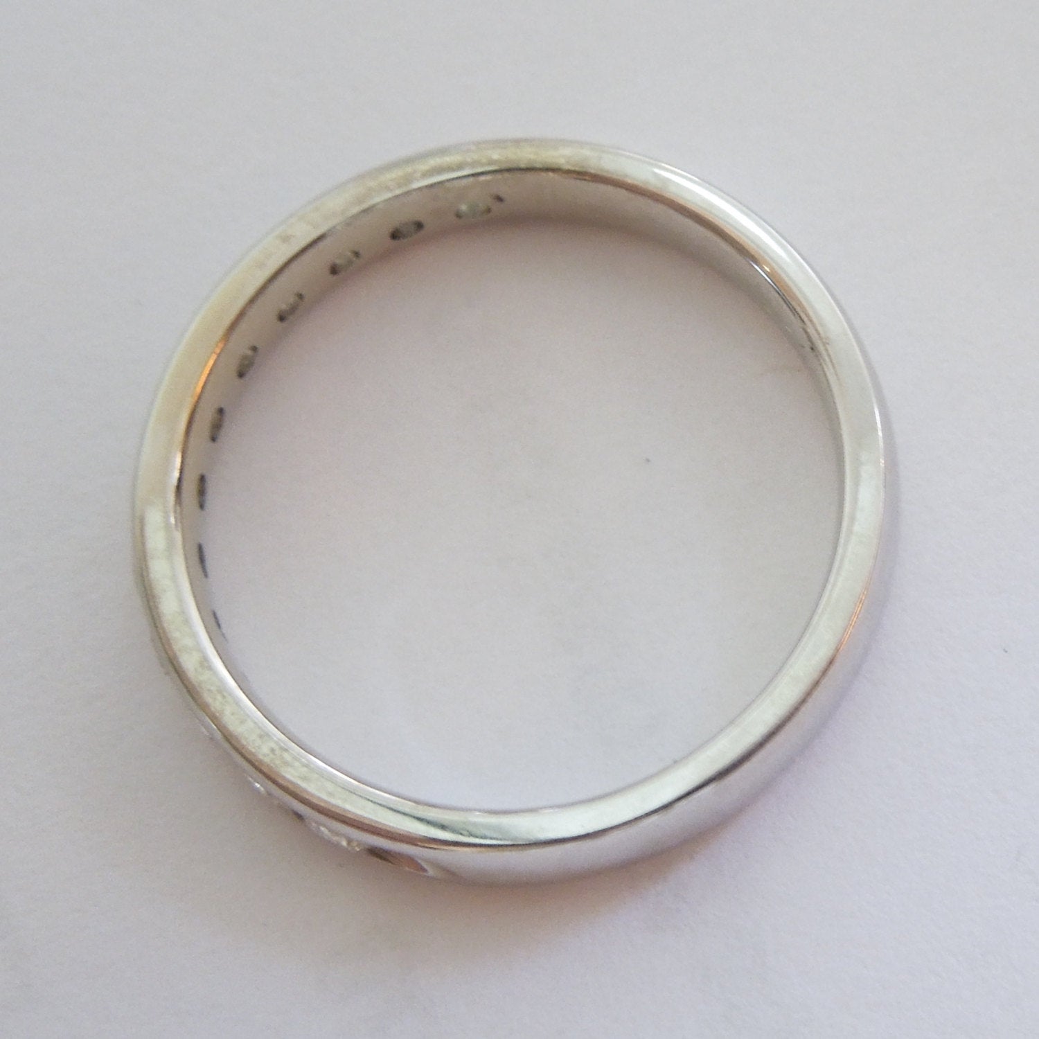 Estate Half Carat Diamond Wedding or Anniversary Band in White Gold