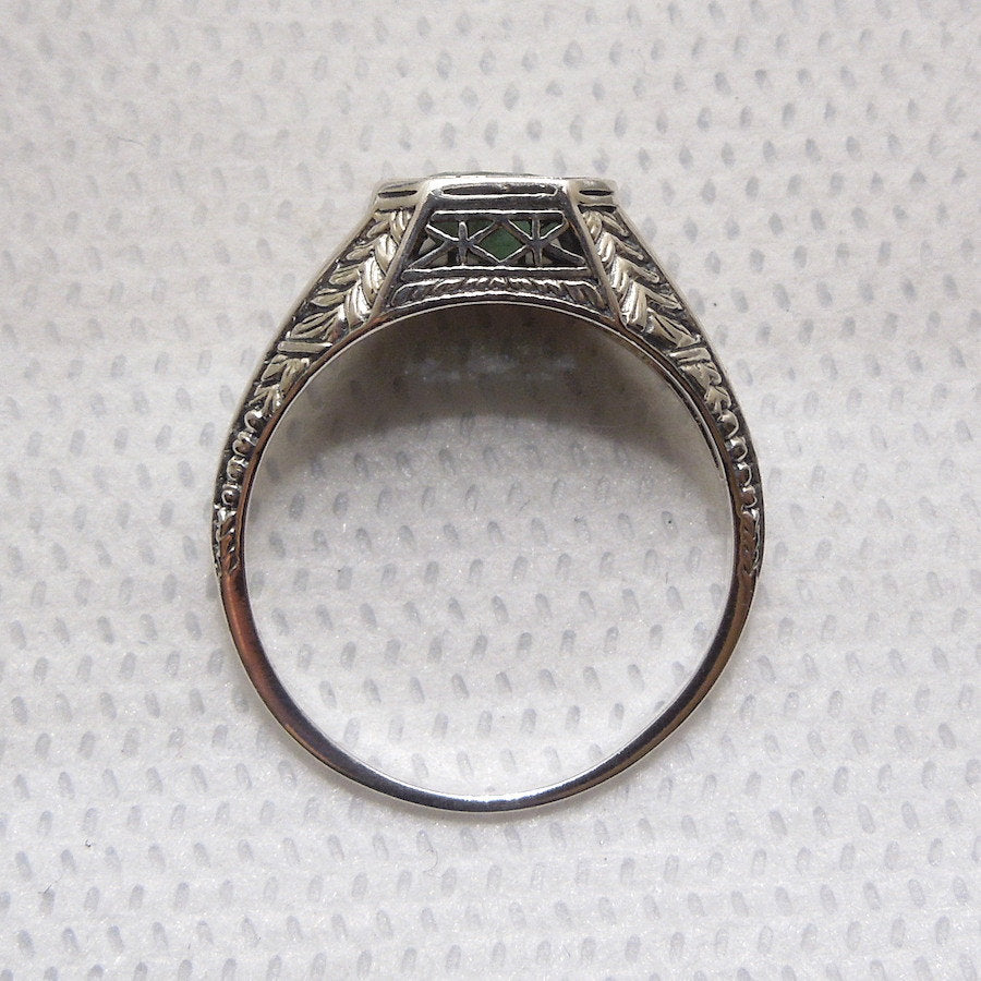 Natural 2 carat Citrine Set in Edwardian Style Filigree Mounting