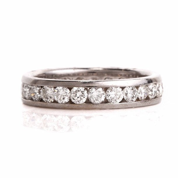 1.75 ct Diamond Eternity Wedding Band in 18K White Gold