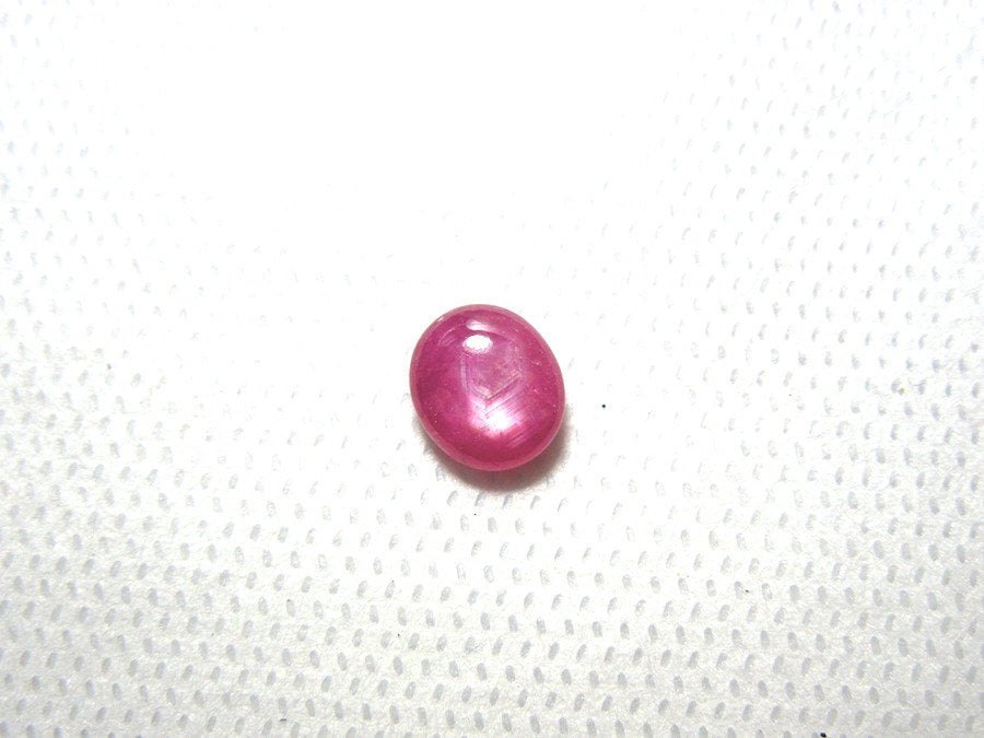 3.33 ct Pink Red Oval Cabochon Star Ruby