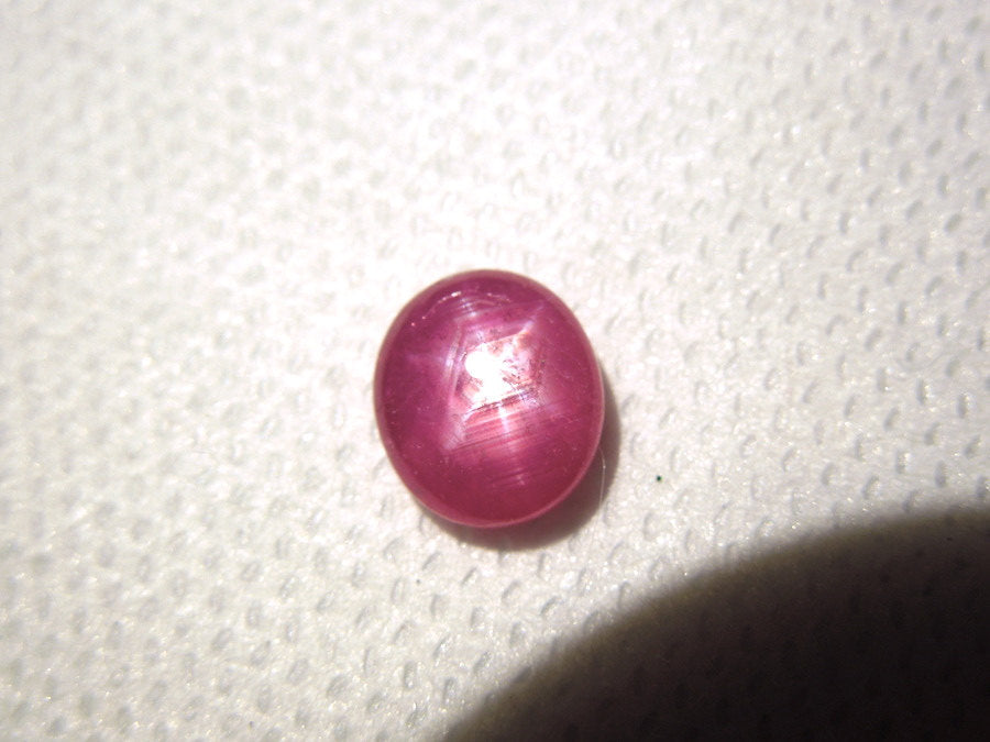 3.33 ct Pink Red Oval Cabochon Star Ruby
